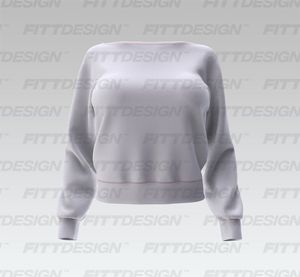 Ladies Boat Neckline Relaxed Sweater Smart Mockup