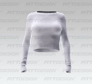Ladies Boat Neckline Waist Length Long Sleeve Tee Smart Mockup