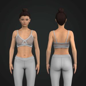 Ladies Bust Dart V-Shaped Bralette Tech Pack