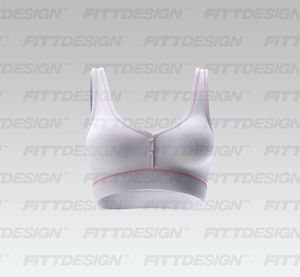 Ladies Button Up Jacquard Waistband Sports Bra Smart Mockup