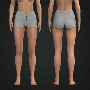 Ladies Buttoned False Fly 3.00 Inch Inseam Shorts