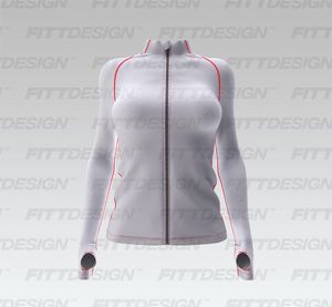 Ladies Cadet Collar Runner Sleeve Zip Up Jacket Smart Mockup