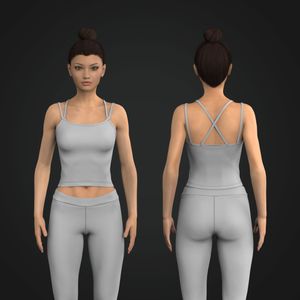 Ladies Camisole Dual Strap Tank Top Tech Pack