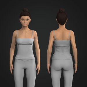 Ladies Camisole Fitted Tube Top Tech Pack