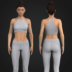 Ladies Camisole High Neckline Crop Bra Tech Pack