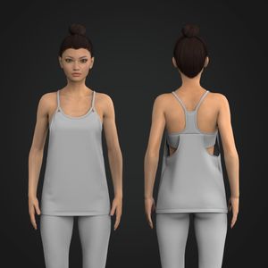 Ladies Camisole Layered Style Tank Top Tech Pack