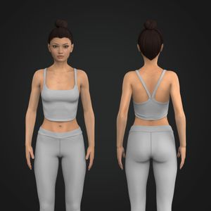 Ladies Camisole Neckline Back Cut Out Strappy Sports Bra Tech Pack