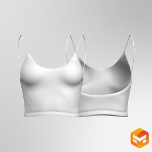 Ladies Camisole Open Back Tank Top - 3D Garment