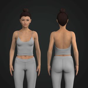 Ladies Camisole Open Back Tank Top Tech Pack
