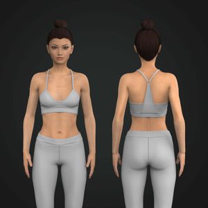 Ladies Camisole Triangular Back Strappy Sports Bra Tech Pack
