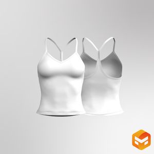 Ladies Camisole Y-Shaped Back Fitted Tank Top 3D Garment