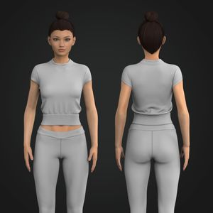 Ladies Cap Sleeve High Neck Crop Tee