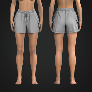 Ladies Cargo Pocket Lounge Shorts Tech Pack