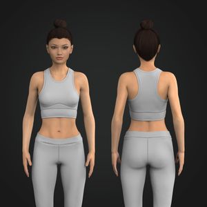Ladies Contouring Fitted Crop Tank Top Tech Pack