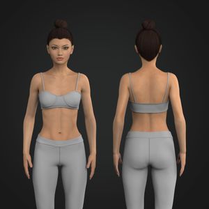 Ladies Contouring Ribbed Bra Tech Pack