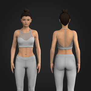 Ladies Contouring Strappy Back Mesh Sports Bra Tech Pack