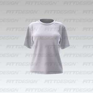 Ladies Crew Neck Back Cut Out Relaxed Tee Smart Mockup