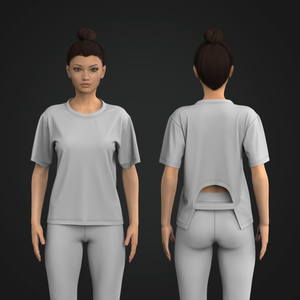 Ladies Crew Neck Back Cut Out Relaxed Tee Tech Pack