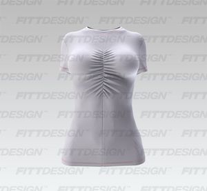 Ladies Crew Neckline Front Ruching Short Sleeve Tee Smart Mockup