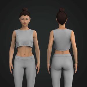 Ladies Crew Neckline Micro Tank Top Tech Pack