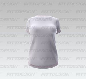 Ladies Crew Neckline Overlapping Open Back Short Sleeve Tee Smart Mockup