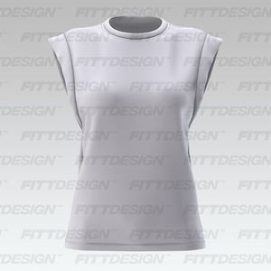 Ladies Crew Neckline Oversized Tank Top Smart Mockup