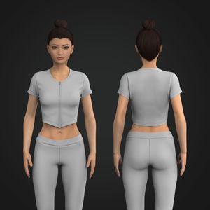 Ladies Crew Neckline Set In Short Sleeve Zip Up Tee Tech Pack