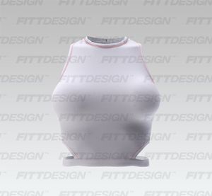 Ladies Crew Neckline Side Cut Outs Crop Tank Top Smart Mockup