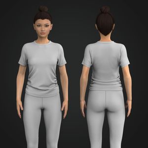 Ladies Crew Neckline Side Ruching Short Sleeve Tee Tech Pack