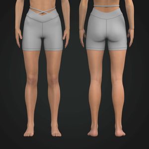 Ladies Criss Cross 5.00 Inch Inseam Biker Shorts Tech Pack