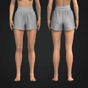 Ladies Criss Cross Back Cut Out Waistband Performance Shorts Tech Pack