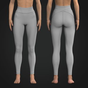 Ladies Criss Cross Back Waistband Leggings Tech Pack