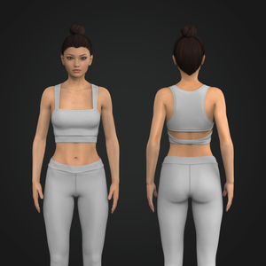 Ladies Criss Cross Backless Crop Bra Tech Pack