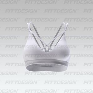 Ladies Criss Cross Front Dual Strap Sports Bra Smart Mockup