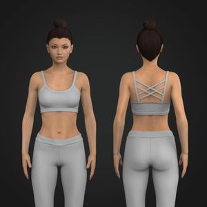 Ladies Criss Cross Interlocking Back Sports Bra Tech Pack