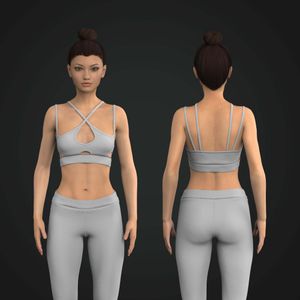 Ladies Criss Cross Keyhole Opening Strappy Low Impact Bra Tech Pack