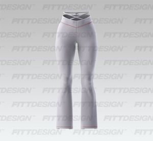 Ladies Criss Cross Strappy Flared Leggings Smart Mockup