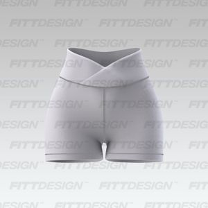 Ladies Cross Over 3.00 Inch Inseam Biker Shorts Smart Mockup