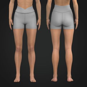 Ladies Cross Over 3.00 Inch Inseam Biker Shorts Tech Pack