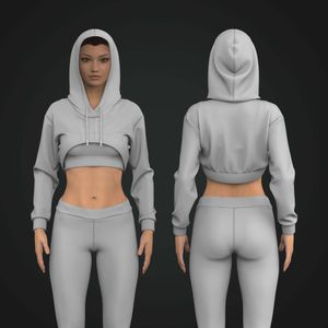 Ladies Cross Over Micro Long Sleeve Hoodie Tech Pack