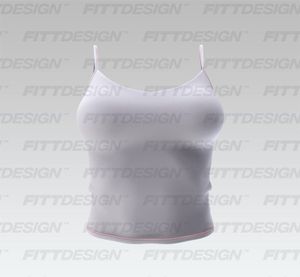 Ladies Cross Over Open Back Fitted Camisole Tank Top Smart Mockup