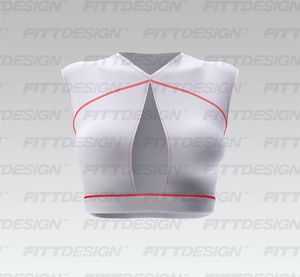 Ladies Cross Over Racer Back Sports Bra Smart Mockup