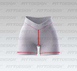 Ladies Cross Over V-Shaped Jacquard Waistband 5.00 Inch Biker Shorts Smart Mockup