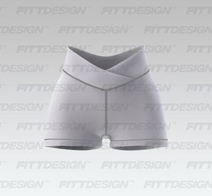Ladies Cross Over Waistband 2.00 Inch Inseam Biker Shorts Smart Mockup