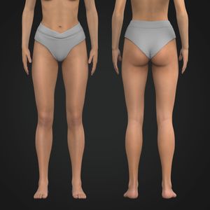 Ladies Cross Over Waistband Bikini Bottom Tech Pack