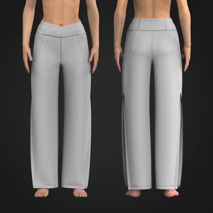 Ladies Cross Over Waistband High Overlapping Split Hem Joggers Tech Pack