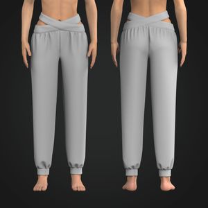 Ladies Cross Over Waistband Relaxed Cuff Joggers Tech Pack