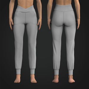 Ladies Cross Over Waistband Slim Fit Cuffed Joggers Tech Pack