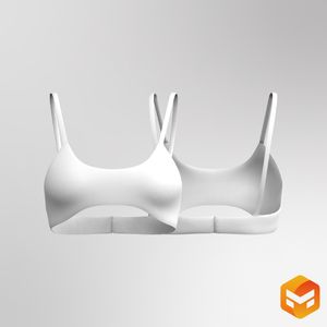 Ladies Curved Bottom Micro Sports Bra 3D Garment