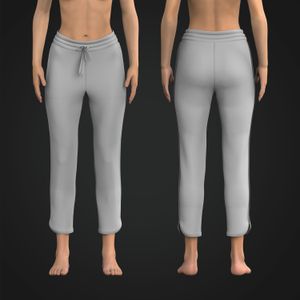 Ladies Curved Split Hem 25.00 Inch Inseam Joggers Tech Pack